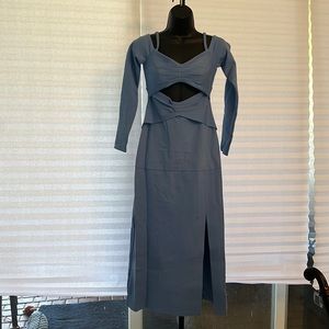 NWOT Sky Blue Alexis Maxi Cutout Dress Size Small